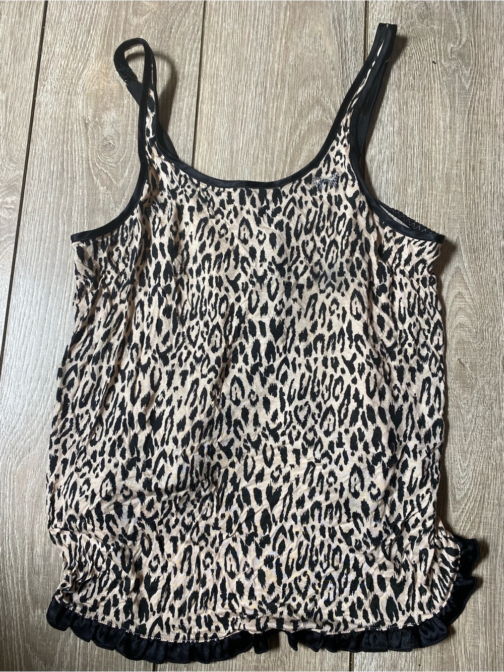 Victoria Secret Sexy Little Things leopard print top with open lace back size S